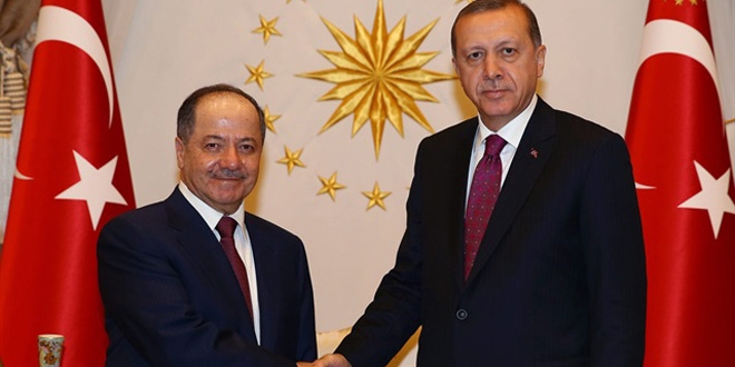 Cumhurbakan Erdoan, Barzani'yi kabul etti