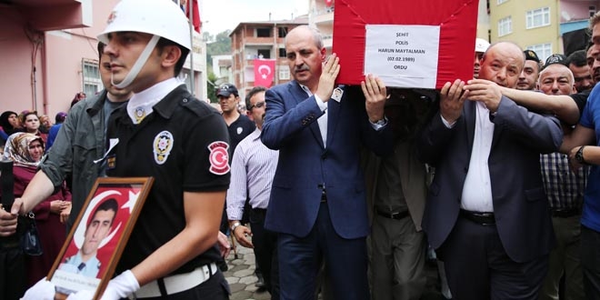 Şehit polis Maytalman, Ordu'da toprağa verildi