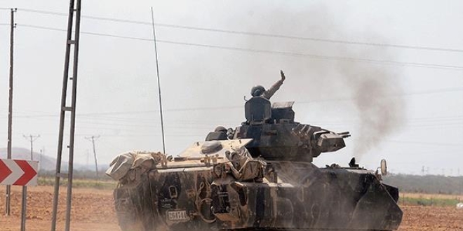 Cerablus'ta hedef olan tankımız Rus silahıyla vurulmuş