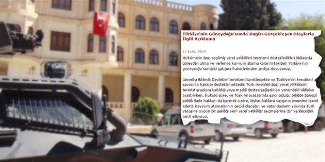 ABD'den 'kayyum' açıklaması