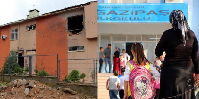 PKK'nın tahrip ettiği okulda eğitim başladı
