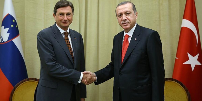Cumhurbakan Erdoan, Abe ve Pahor ile bir araya geldi