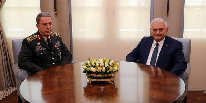 Başbakan Yıldırım, Orgeneral Akar'ı kabul etti