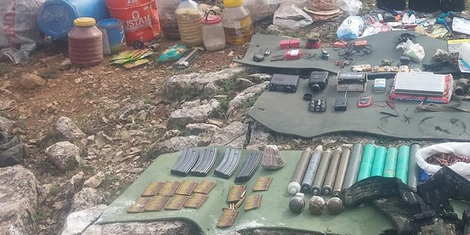Siirt'te mühimmat ve yaşam malzemesi ele geçirildi