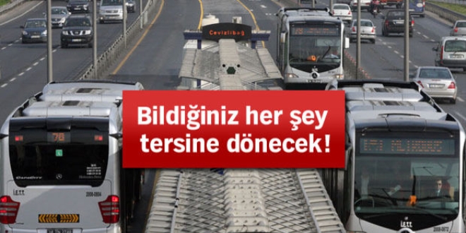 Metrobs hatlarnda 'ngiliz' trafii bitiyor