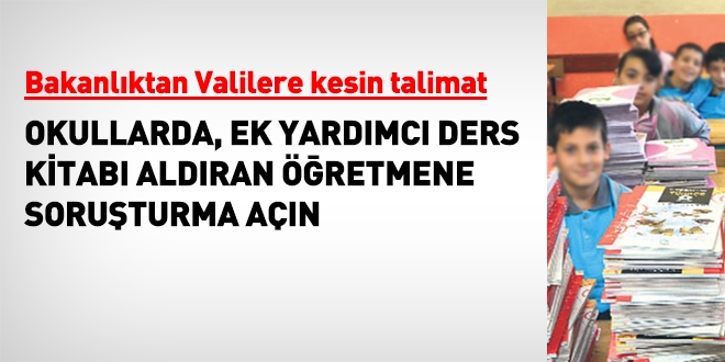 MEB'den, yardımcı ders kitapları için kesin talimat
