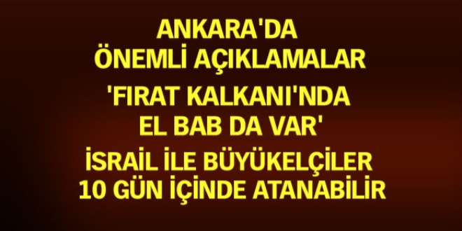'Suriye'den tehdit bitince çıkarız Harekatta El Bab da var'
