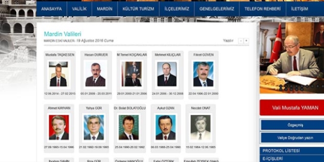 Tutuklanan valiler, resmi internet sitesinden çıkarıldı