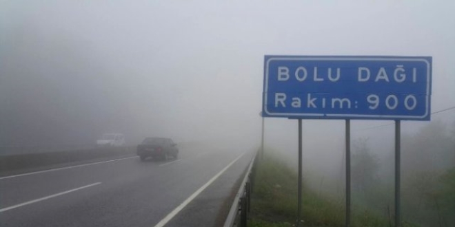 Bolu Dağı'nda yoğun sis