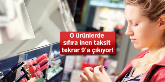 Kozmetikte taksite dönüş sinyali