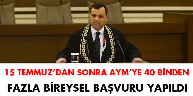 'AYM'ye 40 binden fazla bireysel başvuru yapıldı'