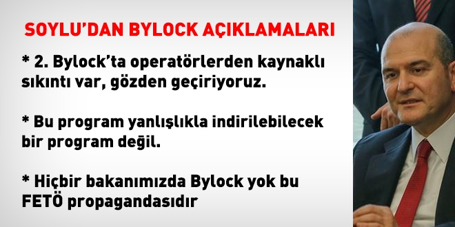 Soylu: 40 bin kiilik 2. Bylock listesinde operatrden kaynakl hatalar var