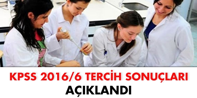 KPSS 2016/6 tercih sonular akland