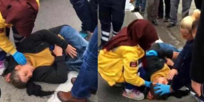 Eşiyle tartışırken hareket halindeki otomobilden atladı