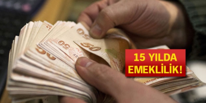 Bakur'lu 15 ylda emekli olabilecek