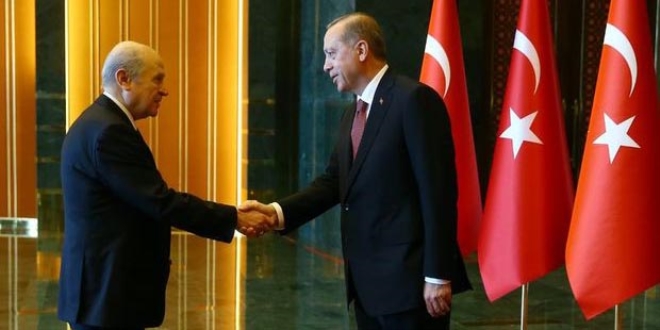 Erdoğan ve Bahçeli görüşmesi sona erdi