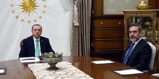 Cumhurbaşkanı Erdoğan, MİT Müsteşarı Fidan'ı kabul etti