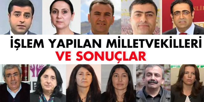 Haklarnda ilem yaplan HDP milletvekilleri