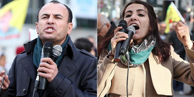 Kaçak HDP'li vekiller Brüksel'de PKK gösterisinde görüntülendi