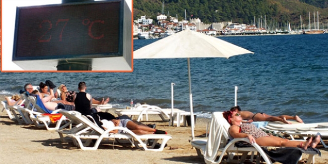 Marmaris'e kış gelmedi
