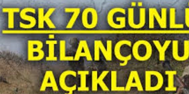 Terörle mücadelede 70 günlük bilanço