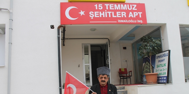 Kıbrıs gazisi 15 Temmuz şehitlerinin anısını yaşatıyor