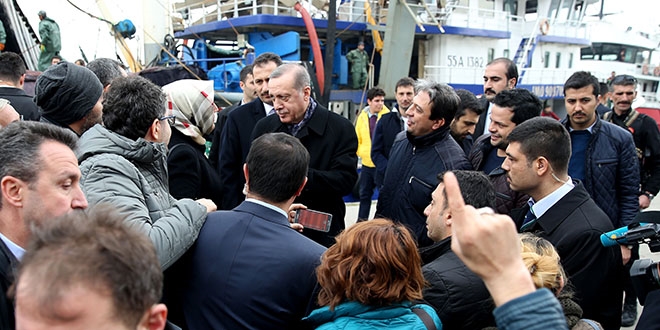 Cumhurbaşkanı Erdoğan, balıkçılarla ava çıktı
