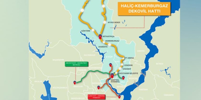 Haliç-Kemerburgaz Dekovil Hattı hayata geçiyor