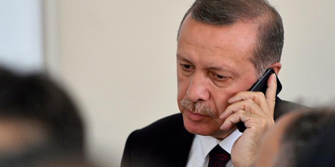 Erdoan, Filistin Devlet Bakan Abbas ile telefonda grt