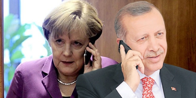 Erdoan ile Merkel telefonda grt
