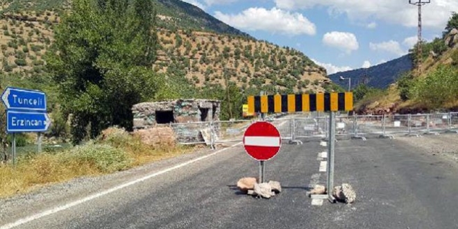 Tunceli - Erzincan karayolu araç geçişine kapatıldı