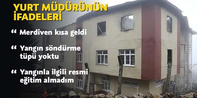 Yurt müdürü: Yangın söndürme tüpümüz yoktu