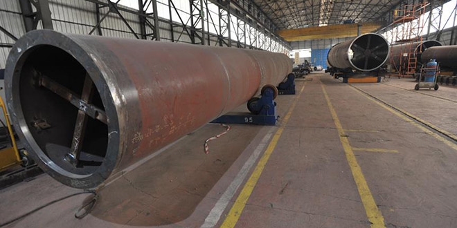 Rüzgar türbinlerinin kuleleri Gaziantep'ten