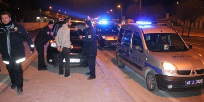Konya'da polis-şüpheli kovalamacası