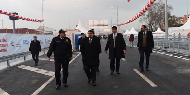 Vali Şahin, Avrasya Tüneli'nde incelemelerde bulundu