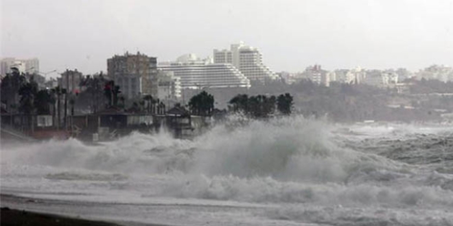 Antalya iin kuvvetli ya uyars