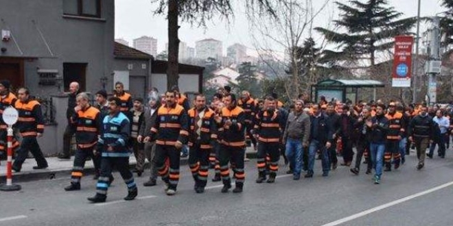 Milas'ta belediye temizlik işçileri iş yavaşlatma eylemi başlattı