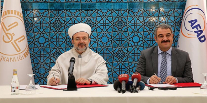 Diyanet İşleri Başkanlığı ile AFAD işbirliğine gitti