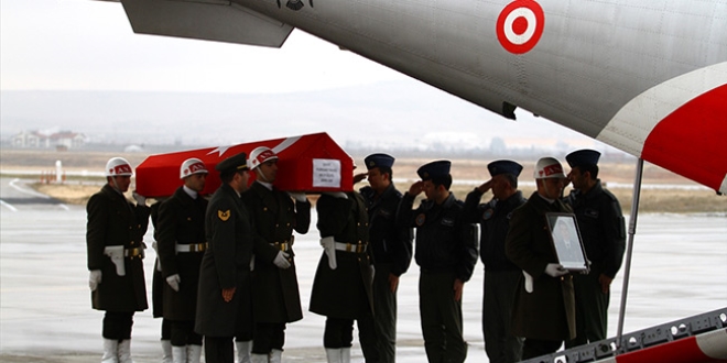 Şehit Astsubay Altıparmak'ın naaşı Konya'ya getirildi