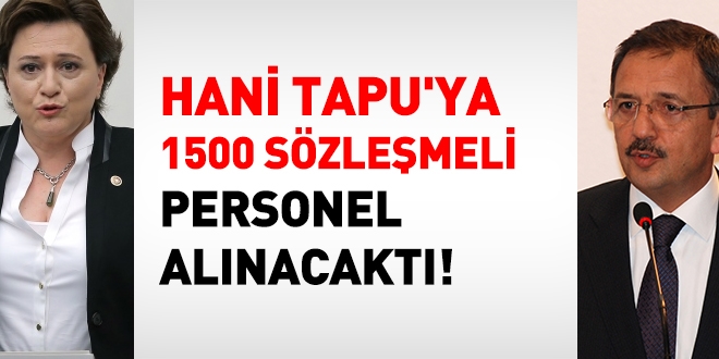 Hani tapuya 1500 sözleşmeli personel alınacaktı?