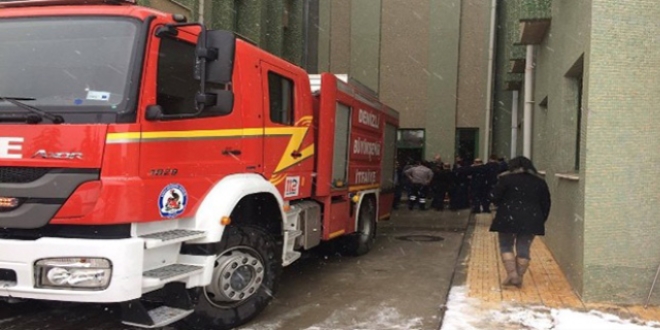 Denizli'de Servergazi Devlet Hastanesinde yangın çıktı