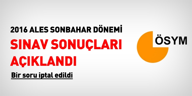 2016-ALES sonuçları açıklandı