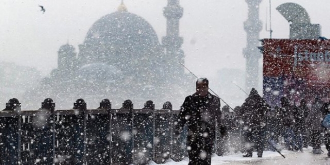 stanbul'da kar ya yeniden balad