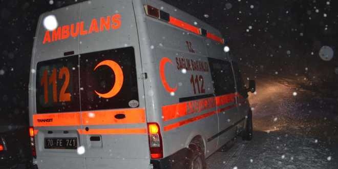 112 kar kış dinlemedi 'hızır' gibi yetişti