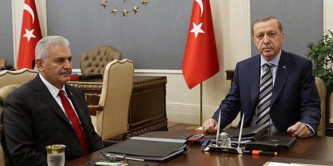 Erdoan, Babakan Yldrm' kabul etti