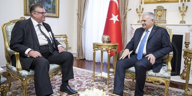 Yıldırım, Finlandiya Dışişleri Bakanı Soini'yi kabul etti