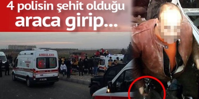 Polislerin şehit olduğu saldırıda silahı böyle çaldı!