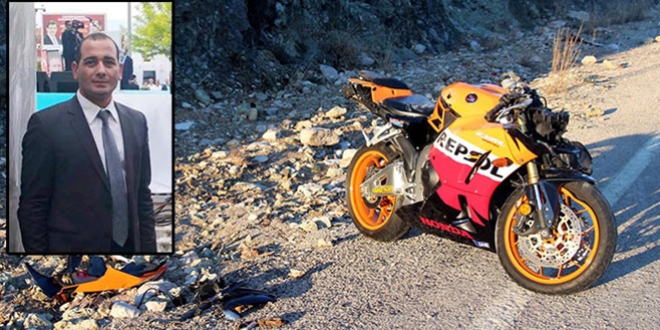 Şube Müdürü motosiklet kazasında hayatını kaybetti