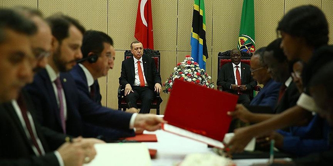 Trkiye ile Tanzanya arasnda 9 ibirlii protokol imzaland