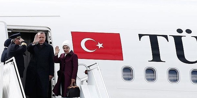 Erdoan, zel uak 'TUR' ile Trkiye'ye hareket etti